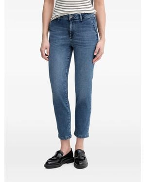 Benetton Jean Droit À Patch Logo - Blue