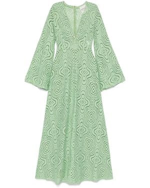 MOOS STUDIO Lace Maxi Dress - Green