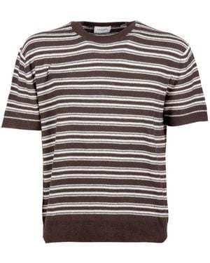 Paolo Pecora Striped T-Shirt - Brown