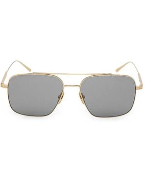 ROTATE BIRGER CHRISTENSEN X Chimi Pilot-Frame Double-Bridge Sunglasses - Grey