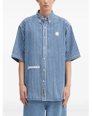 Aape By A Bathing Ape Now striped logo shirt - Azul