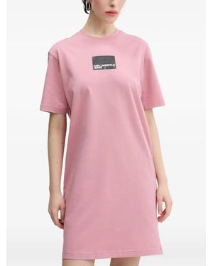 KARL LAGERFELD Robe Courte À Franges - Pink