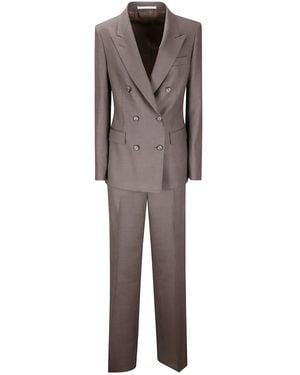 Tagliatore Double-Breasted Trouser Suit - Grey