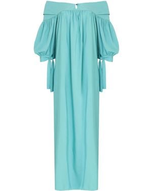 Amir Slama X Jade Picon Off-Shoulder Maxi Dress - Blue