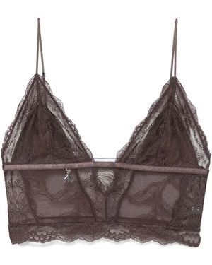 Patrizia Pepe Corpiño de encaje - Marrón