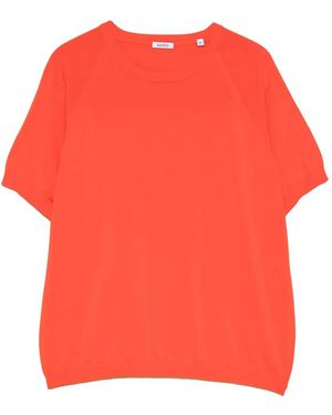 Aspesi Camiseta con cuello redondo - Rojo