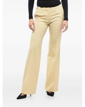 Jil Sander Front-Pleat Wool Trousers - Natural