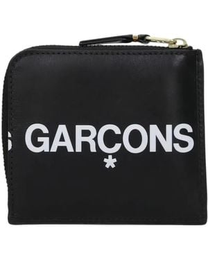 COMME DES GARÇONS PLAY Porte-Monnaie En Cuir À Logo Imprimé - Black