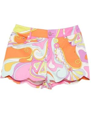 PUCCI Chic Front Button And Zip Fastening Shorts - Pink