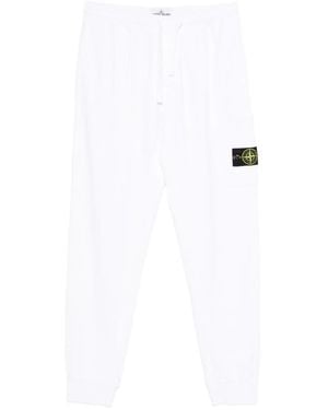 Stone Island 6200010 Organic Cotton Fleece Trousers - White