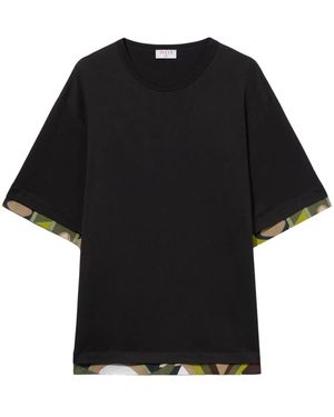 Emilio Pucci Iride-Print Cotton T-Shirt - Black