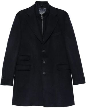 Alberto Gozzi Single-Breasted Wool Coat - Blue