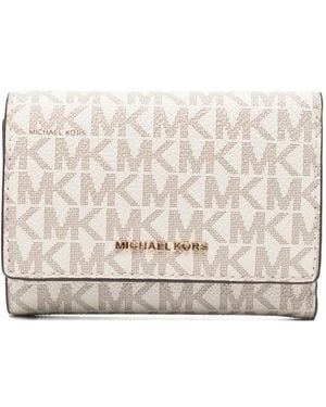 Michael Kors Medium Bryant Signature Logo Wallet - Natural