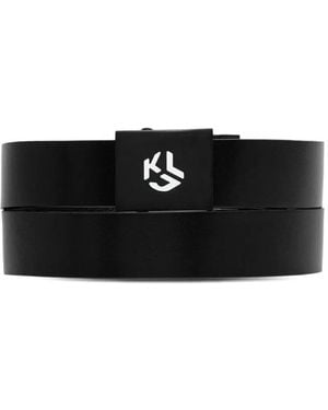 KARL LAGERFELD Gürtel Mit Logo-Schild - Schwarz