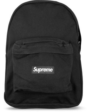 Supreme Logo Canvas Backpack - Black