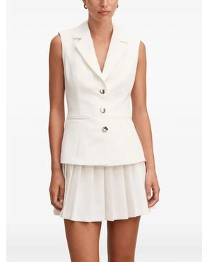 EVER NEW Lucy Pleated Sleeveless Dress - White
