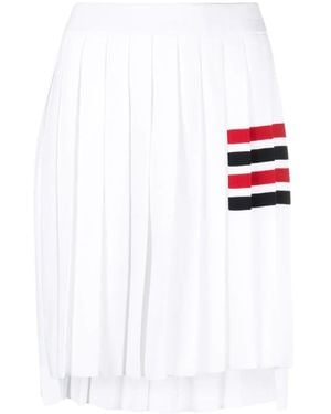 Thom Browne 4-Bar Pleated Skirt - White