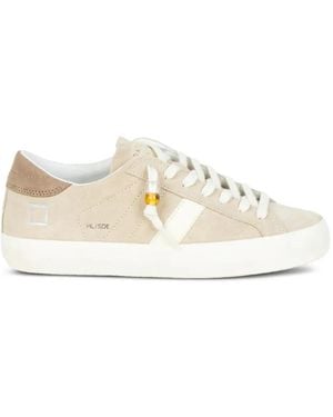 Date Baskets En Daim À Lacets - White