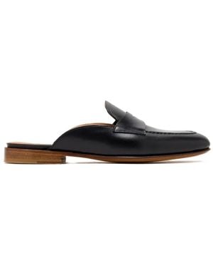 Magnanni Leather Mules - Black