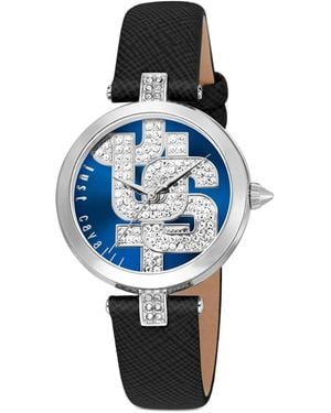 Just Cavalli Maiuscola Crystal-Embellished 32Mm Watch - Blue