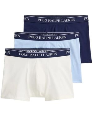 Polo Ralph Lauren Logo-Waistband Boxers (Set Of Three) - Blue