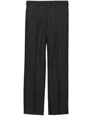 Prada Prince Of Wales Check Trousers - Black