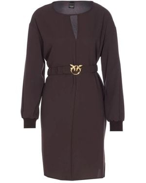 Pinko Bird-embellished Belted Dress - パープル