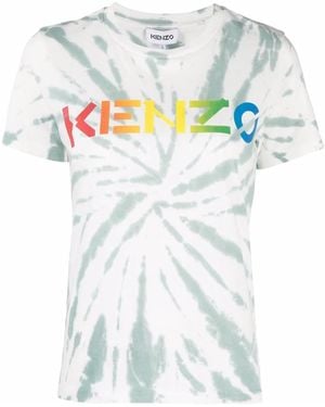 KENZO Mint Tie-dye Short-sleeve T-shirt - Multicolor