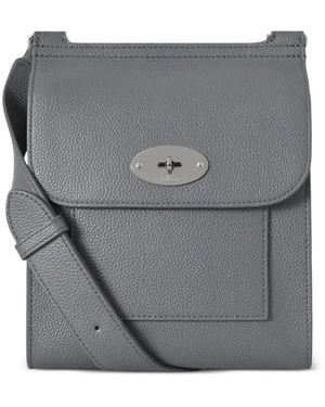 Mulberry Small Antony Grained Leather Messenger Bag - Gray