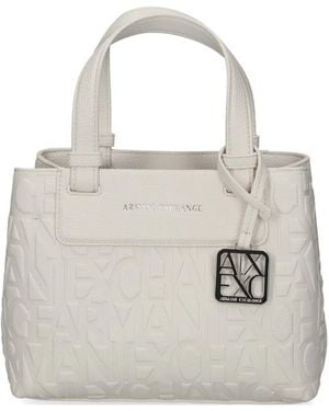 ARMANI EXCHANGE Sac À Main À Logo Embossé - White
