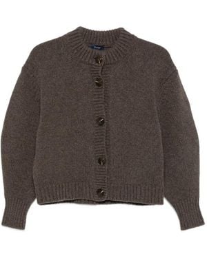 Soeur Leonard Button-Fastening Cardigan - Brown