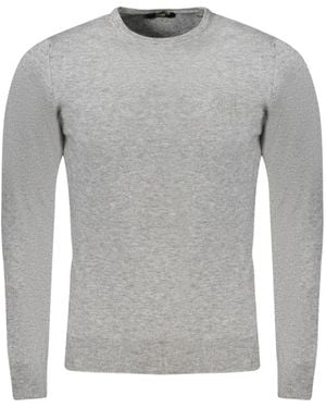 Roberto Cavalli Pull À Logo Brodé - Gray