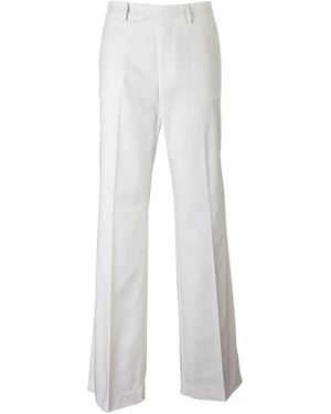 Berwich Pressed-Crease Palazzo Trousers - White