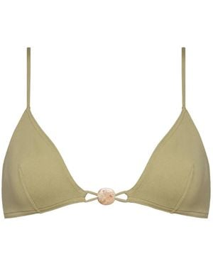 Eres Alva Bead-Embellished Bikini Top - Natural