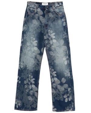 Iceberg Floral Print Jeans - Blue
