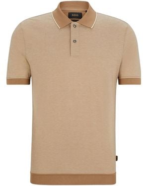 BOSS Polo A Maniche Corte - Neutro