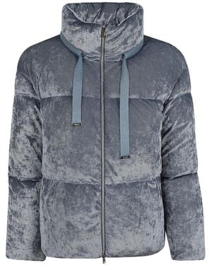 Herno Quilted Zip-Fastening Jacket - Blue