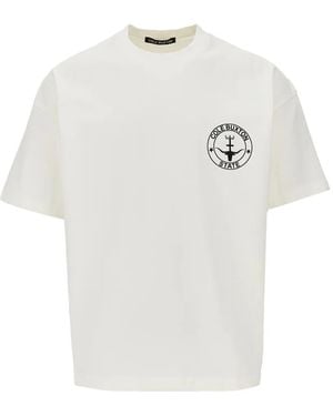 Cole Buxton State Logo-Print Cotton T-Shirt - White