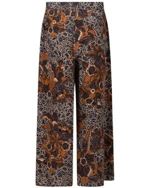 Weekend by Maxmara フローラル パンツ - ブラウン
