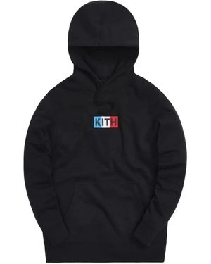 Kith Paris Classic Logo-Patch Hoodie - Blue