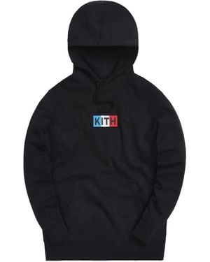 Kith Paris Classic Logo-Patch Hoodie - Blue