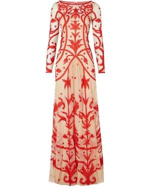 Temperley London Francine Embroidered Long-Sleeve Gown