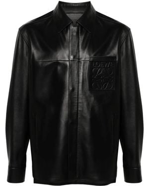 Loewe Giacca Con Logo Goffrato - Nero