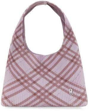 Repleat Billy Tartan Pleated Tote Bag - Purple