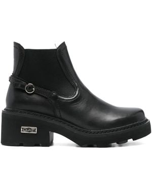 Cult Elastic-Panelled Buckle Chelsea Boots - Black