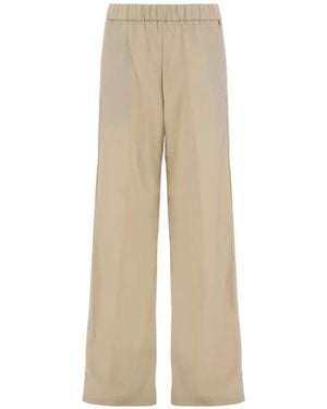 Herno Elasticated-Waist Trousers - Natural