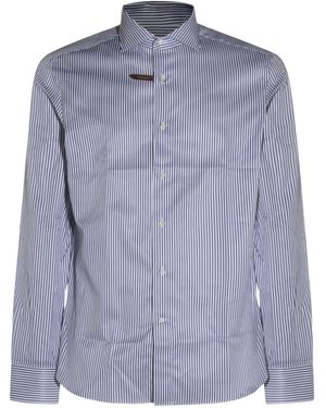 Canali ストライプ シャツ - ブルー