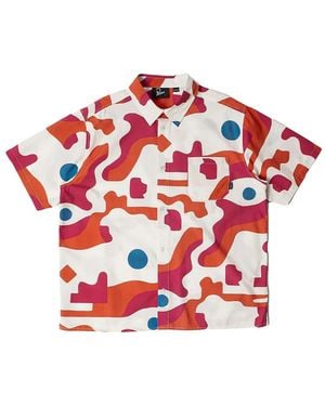 by Parra Chemise Abstract Mountain À Manches Courtes - Red