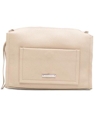 Cromia Leather Cross Body Bag - Natural