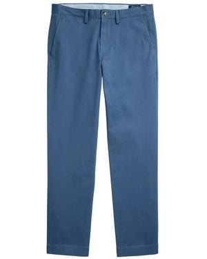 Polo Ralph Lauren Polo Pony-Embroidered Chino Trousers - Blue